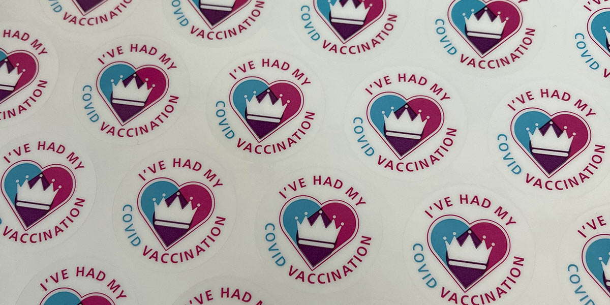 Covid vaccine stickers